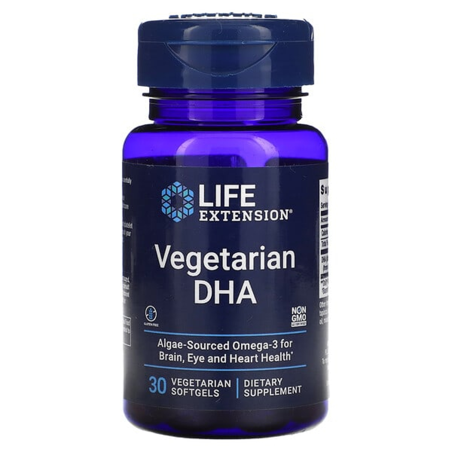 Life Extension, вегетарианская ДГК, 30 вегетарианских капсул (200 мг в каждой)