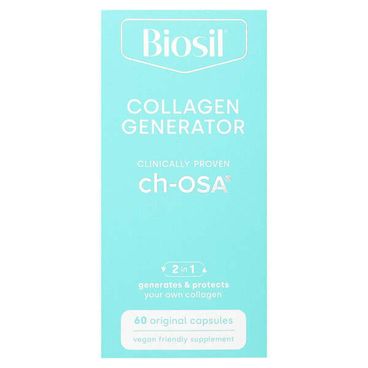 Biosil, Collagen Generator, средство для стимулирования производства коллагена, 60 оригинальных капсул