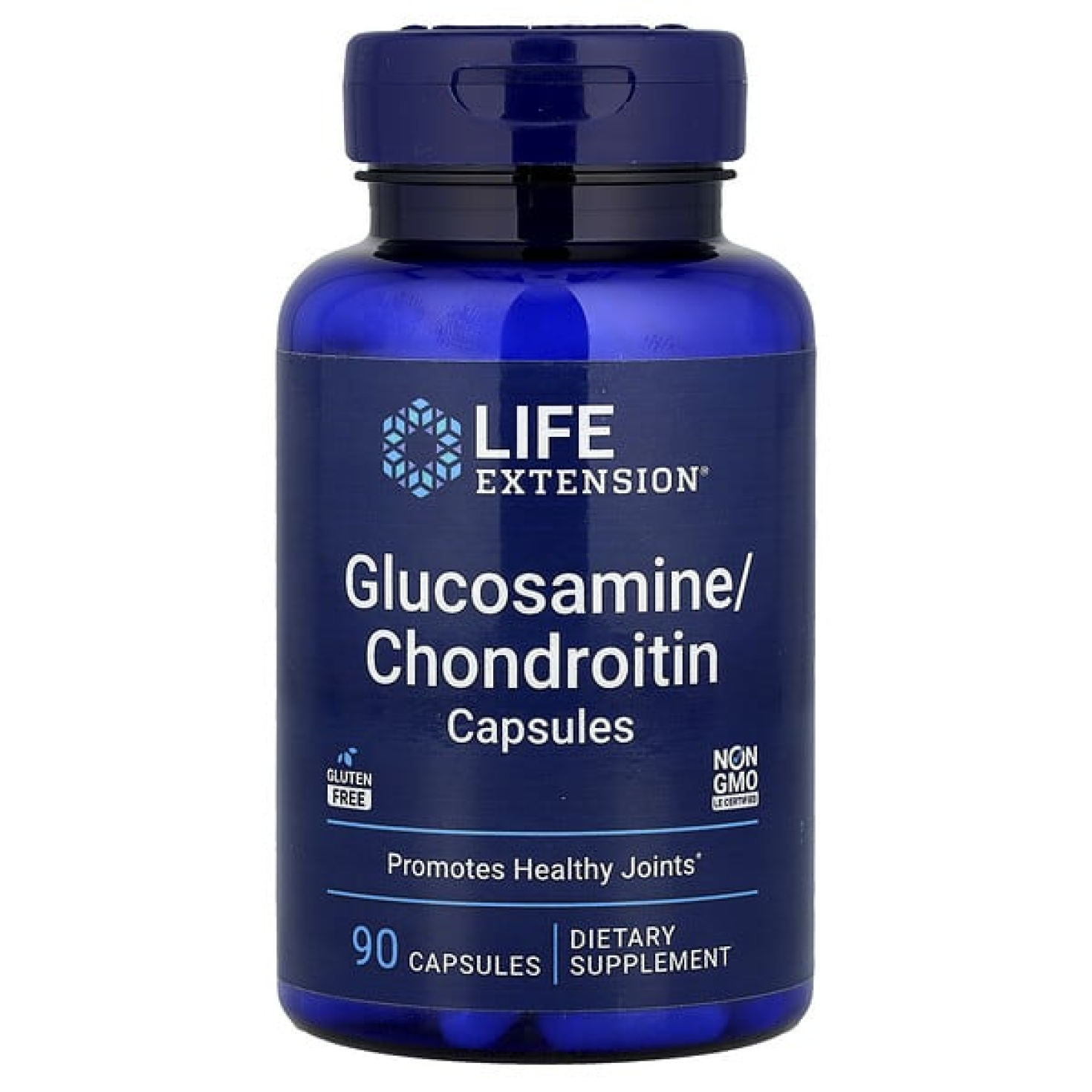 Life Extension, капсулы с глюкозамином и хондроитином, 90 капсул