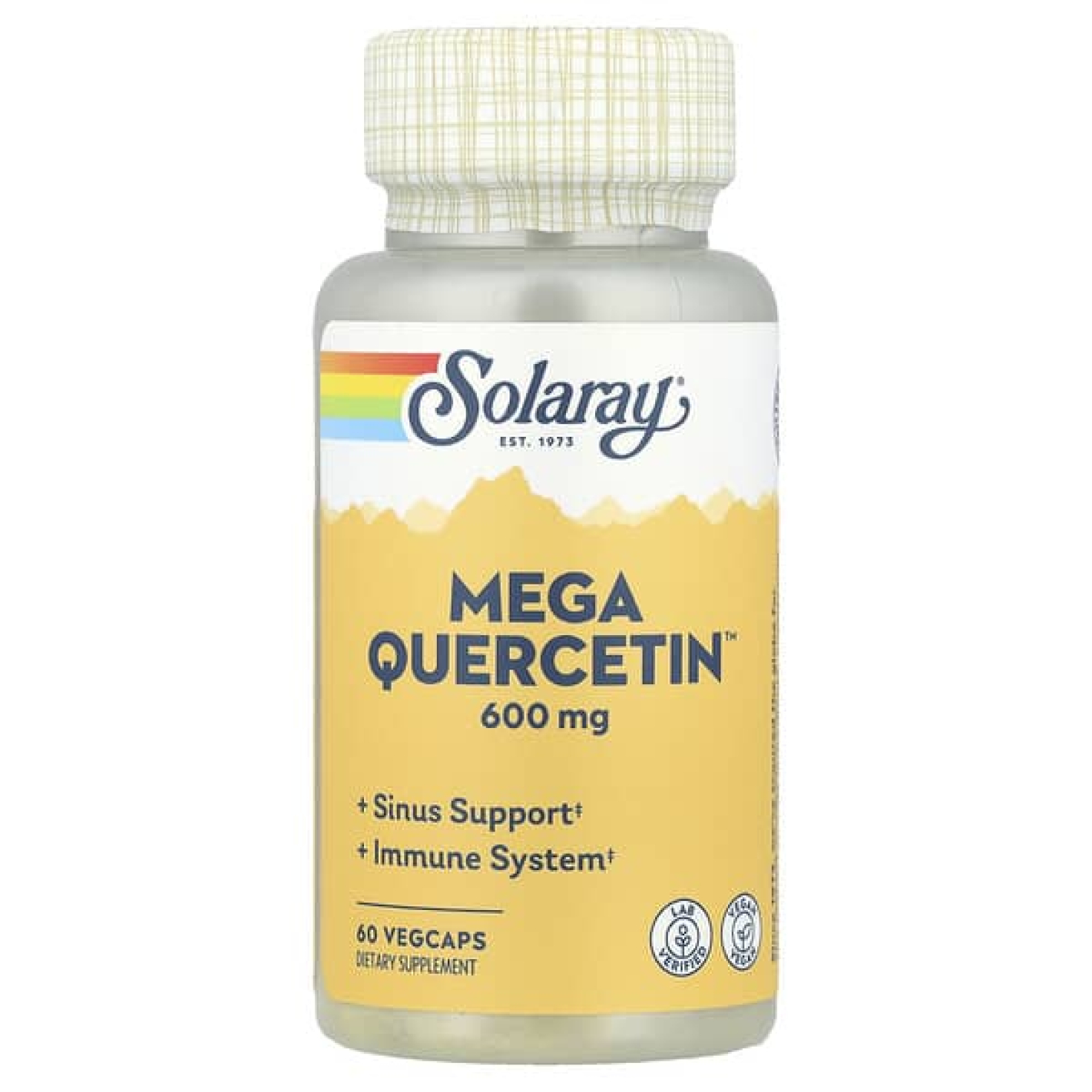 Solaray, Mega Quercetin, 600 мг, 60 вегетарианских капсул