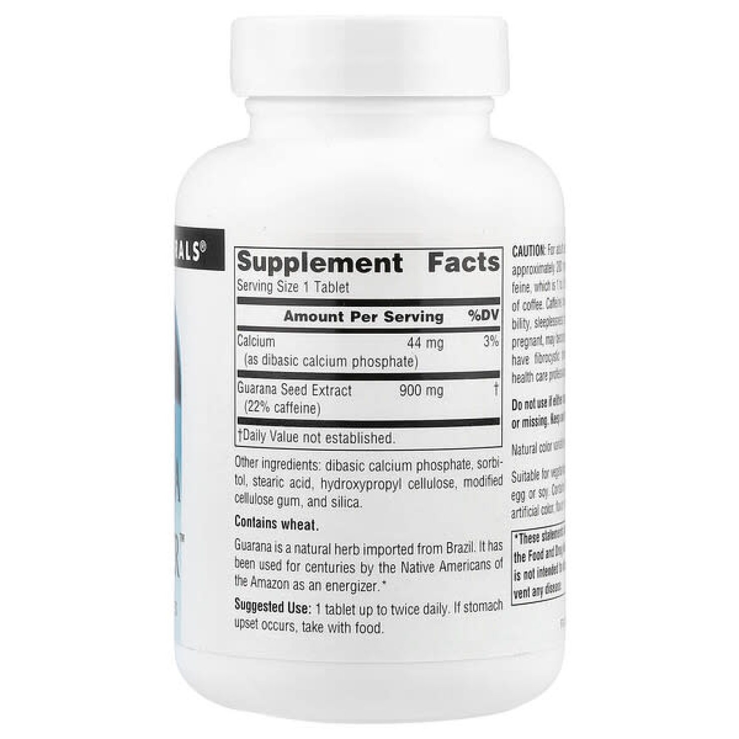 Source Naturals, Guarana Energizer™, 60 таблеток