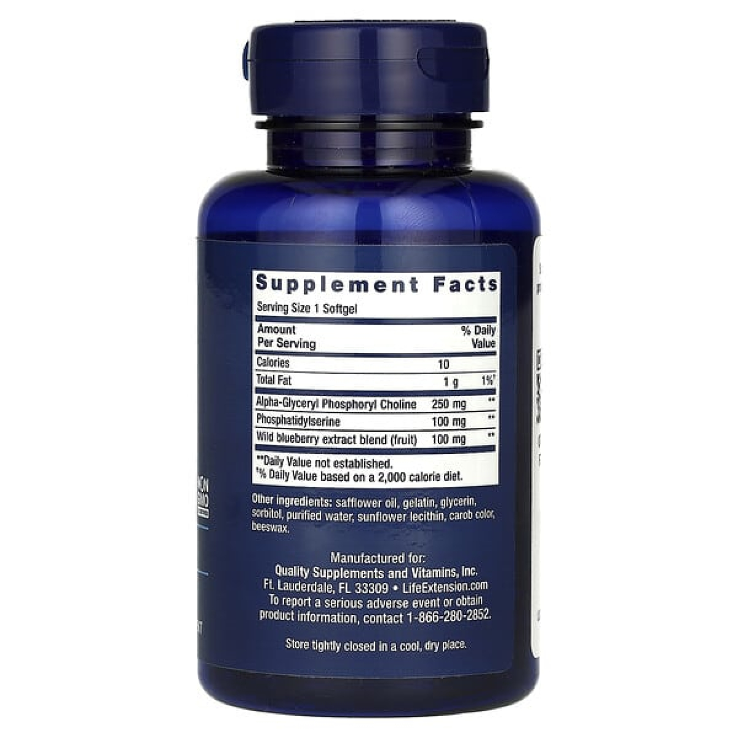 Life Extension, Cognitex, альфа-ГФХ, 30 капсул