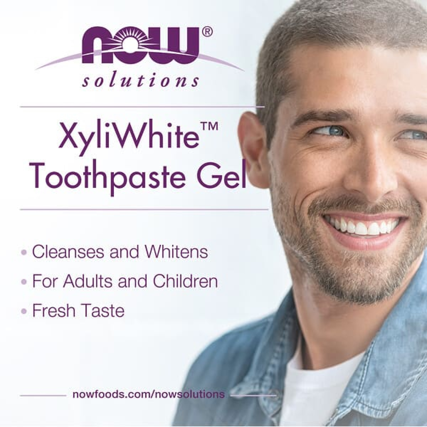 NOW Foods, Solutions, XyliWhite, зубная гель-паста, освежающая мята, 181 г (6,4 унции)