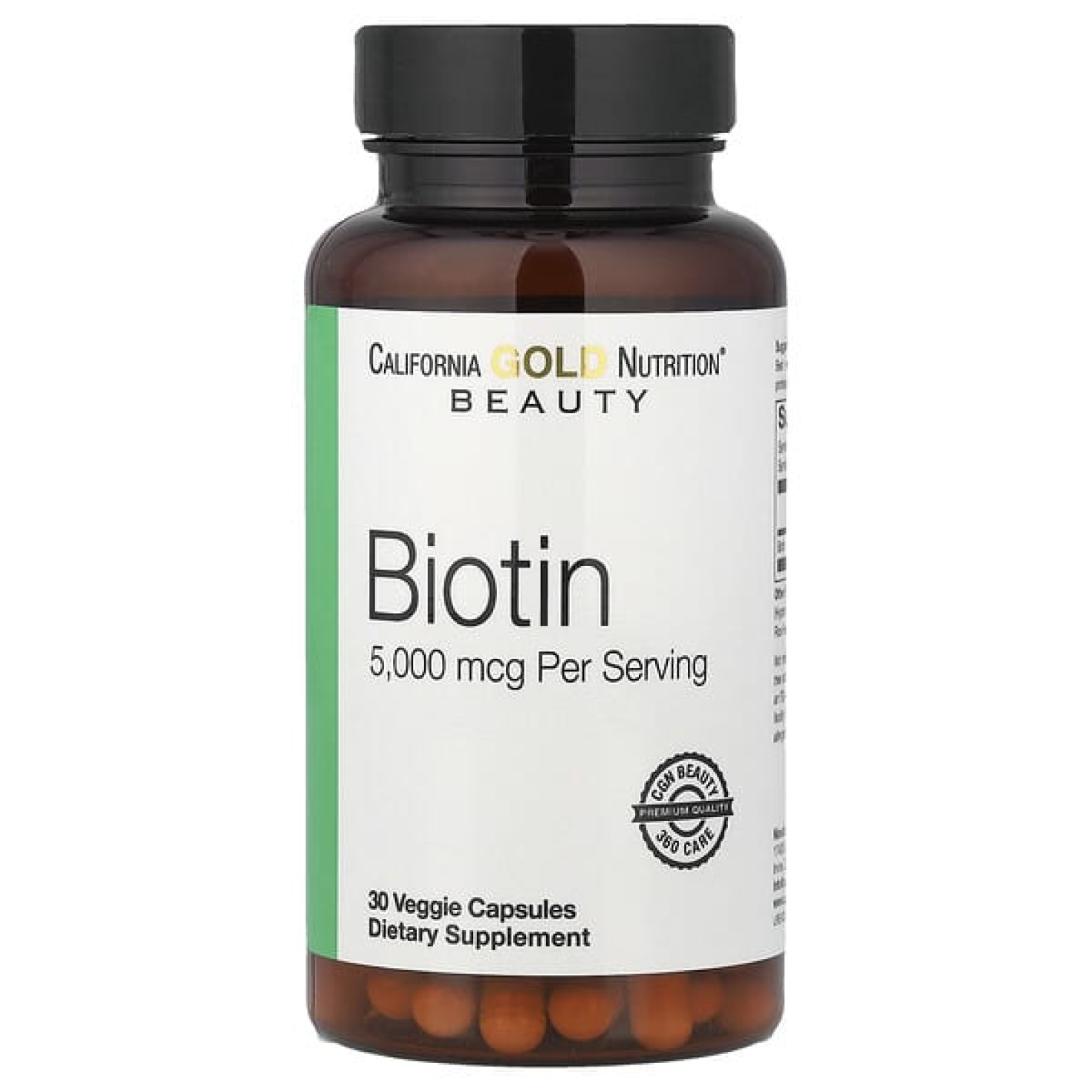 California Gold Nutrition, биотин, 5000 мкг, 30 растительных капсул