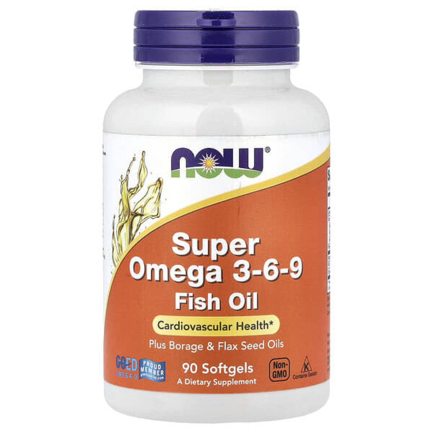 NOW Foods, Super Omega-3-6-9, рыбий жир, 90 капсул