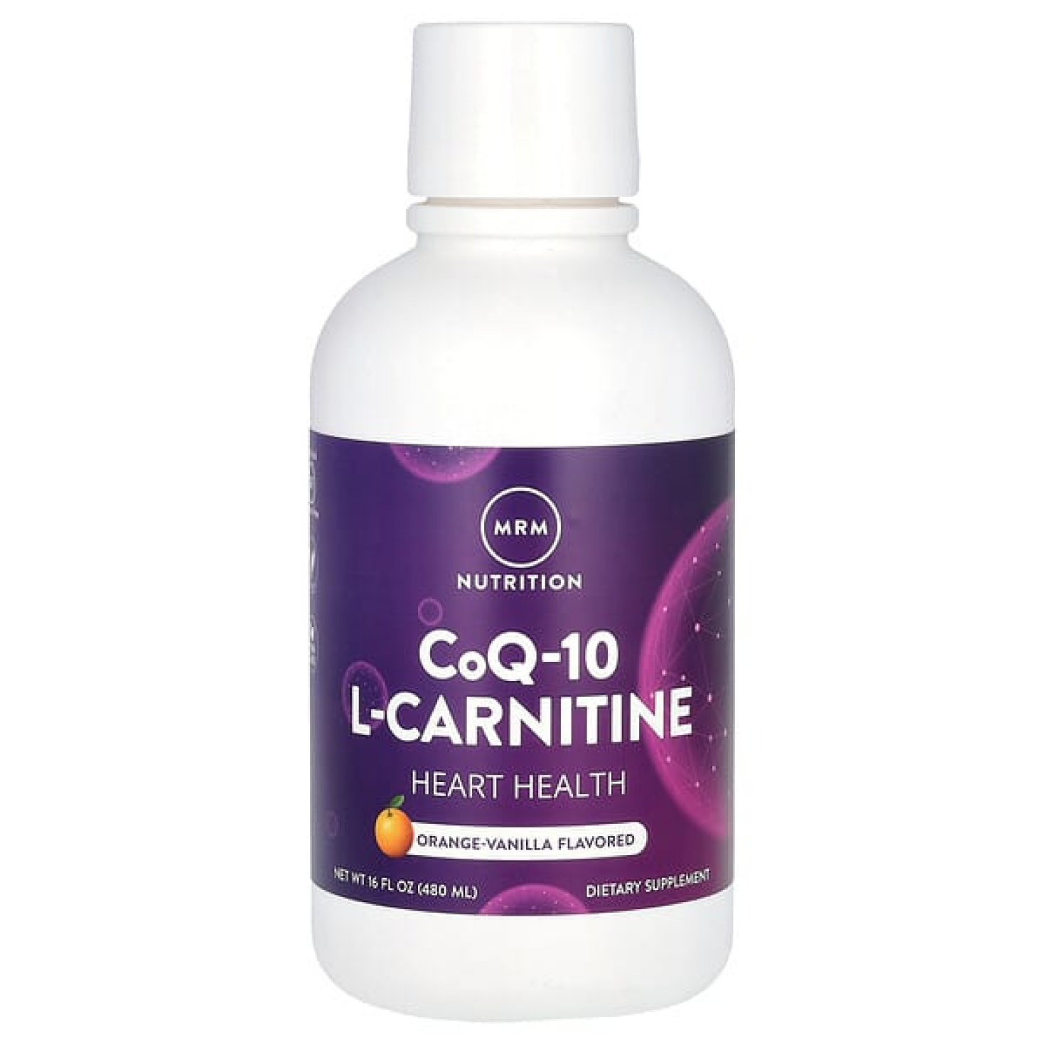 MRM Nutrition, жидкий коэнзим Q-10 и L-карнитин, апельсин и ваниль, 480 мл (16 жидк. унций)