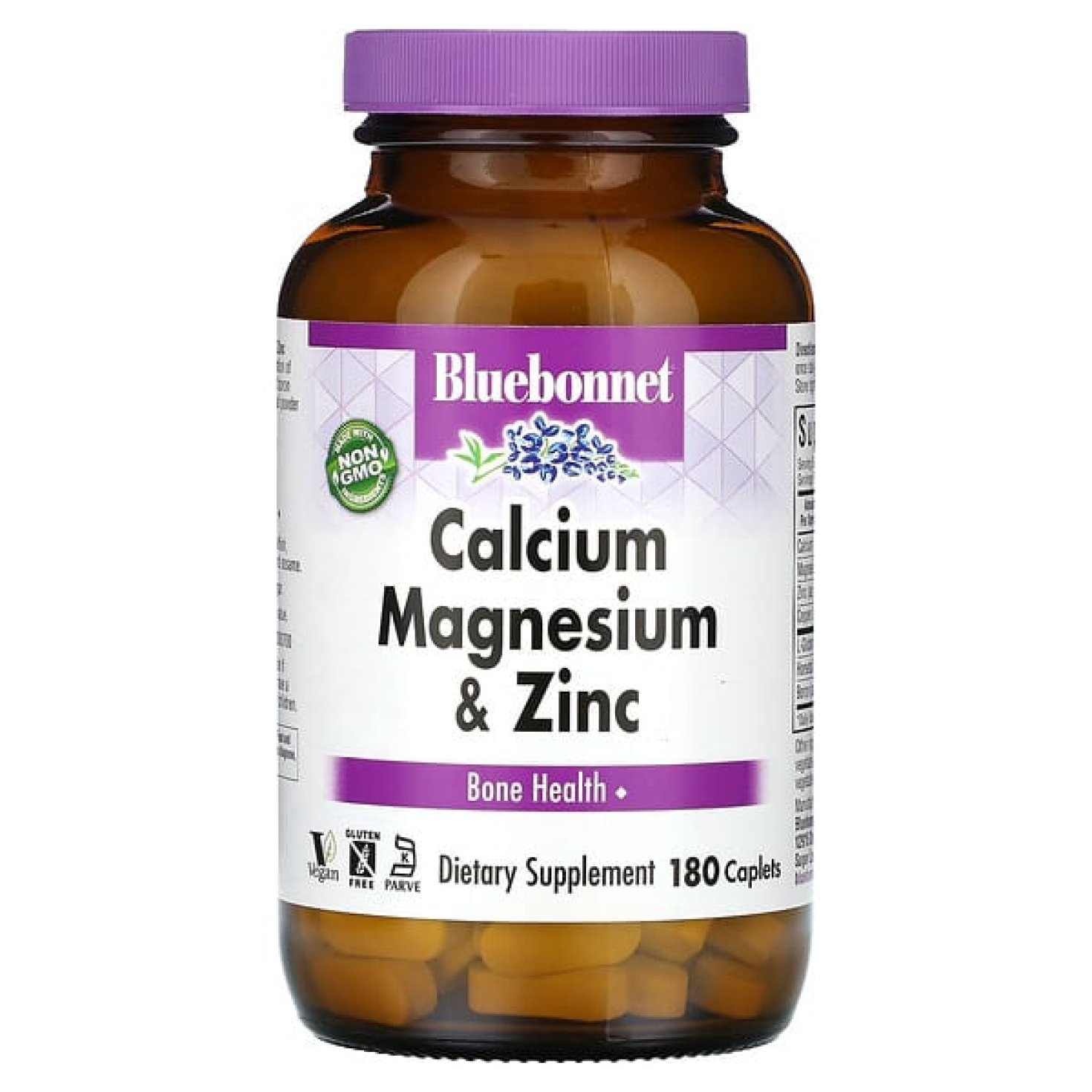 Bluebonnet Nutrition, кальций, магний и цинк, 180 капсул