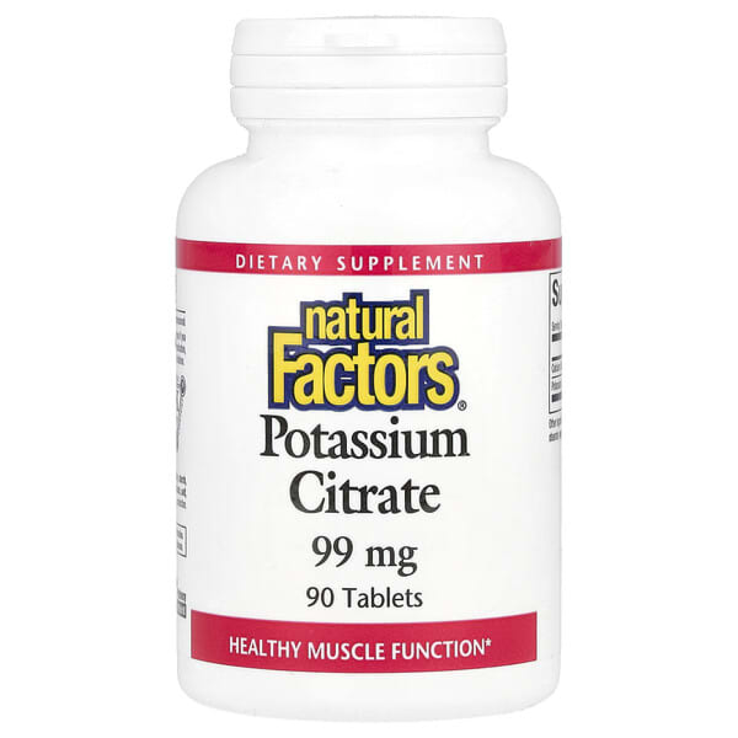 Natural Factors, цитрат калия, 99 мг, 90 таблеток