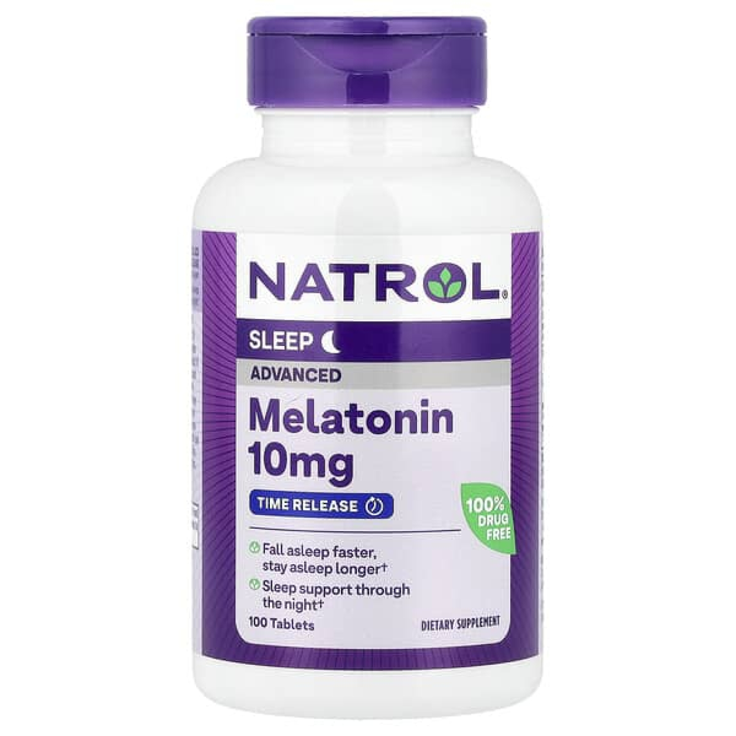 Natrol, мелатонин, улучшенный, 100 таблеток