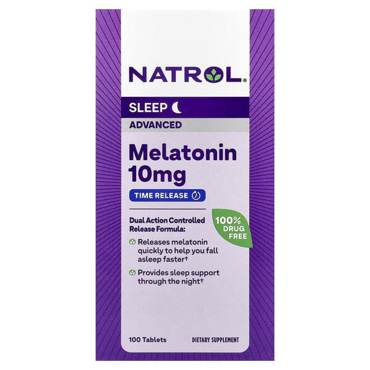 Natrol, мелатонин, улучшенный, 100 таблеток