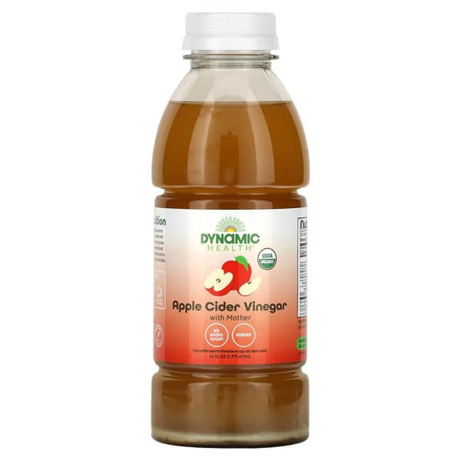 Dynamic Health, яблочный уксус с уксусной маткой, пластиковая упаковка, 473 мл (16 жидк. унций)