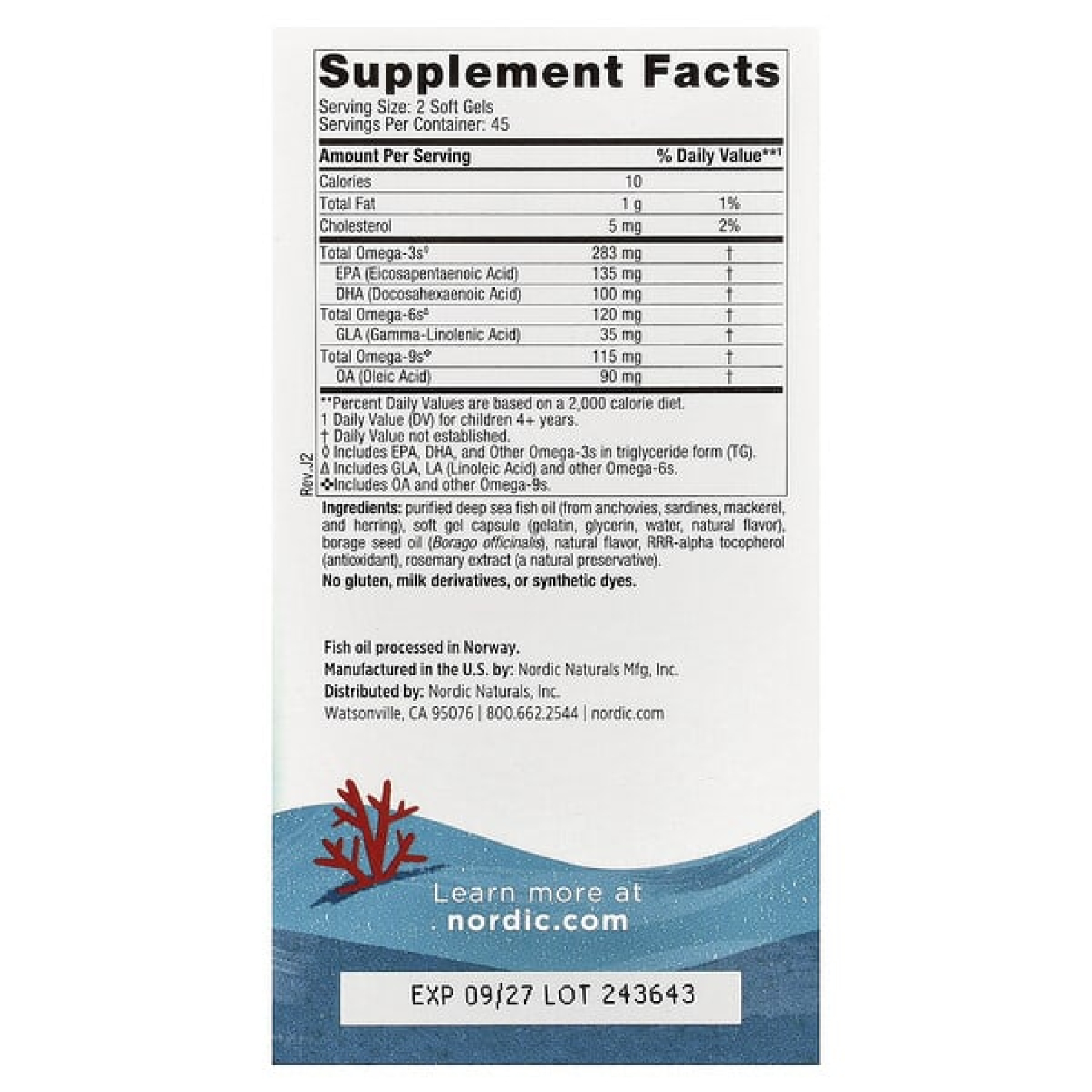 Nordic Naturals, Complete Omega™ Junior, для детей от 6 лет, со вкусом лимона, 90 миникапсул
