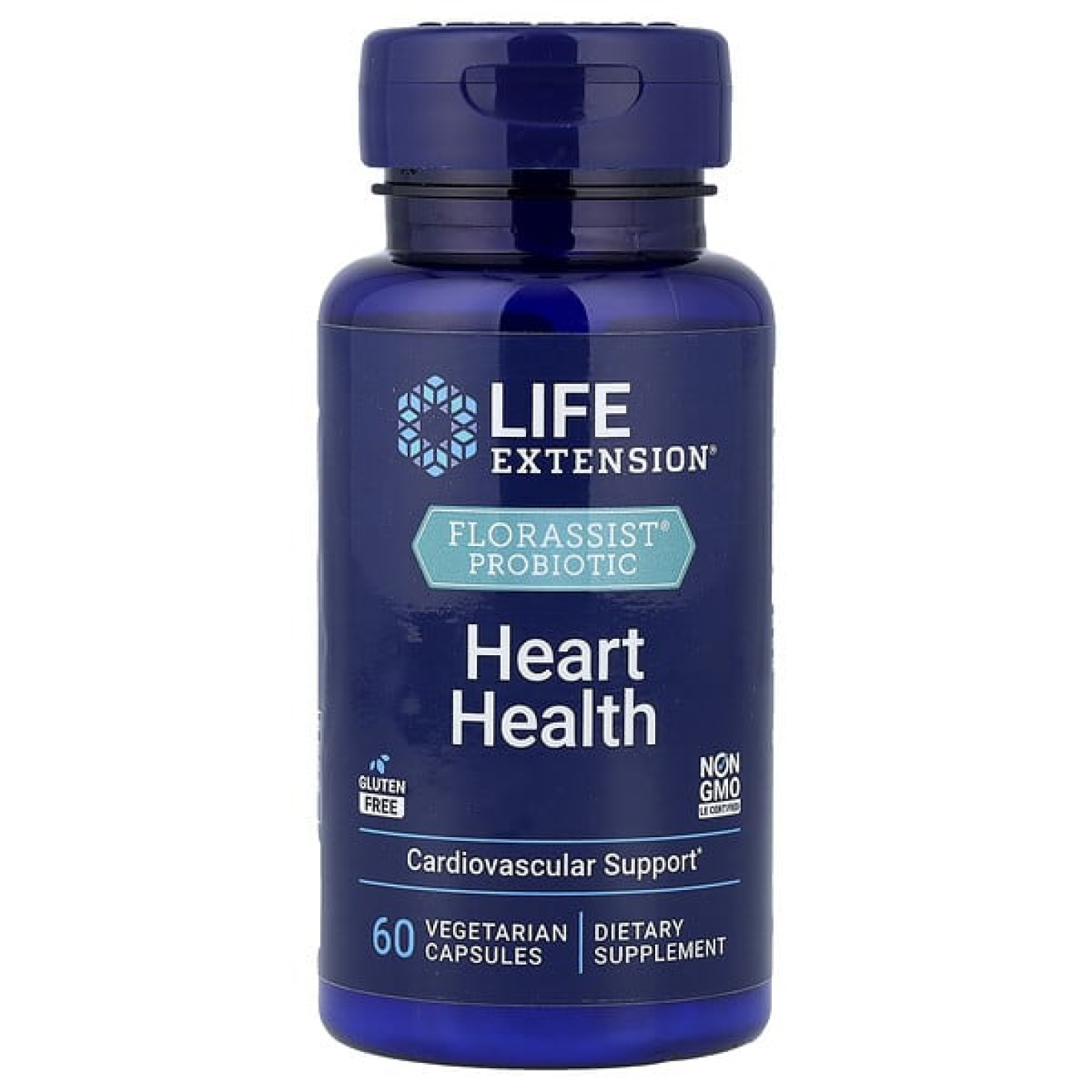 Life Extension, FLORASSIST®, пробиотик для здоровья сердца, 60 вегетарианских капсул (74 мг в 1 капсуле)