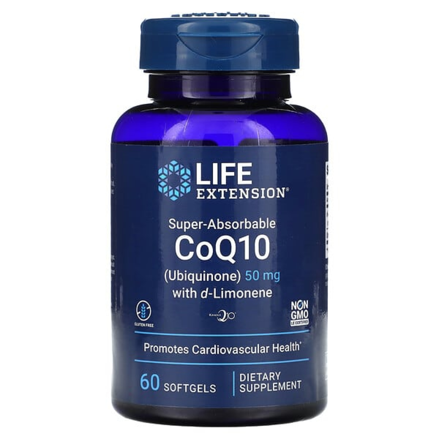 Life Extension, Супер-усваиваемый коэнзим Q10 с d-лимоненом, 50 мг, 60 мягких таблеток