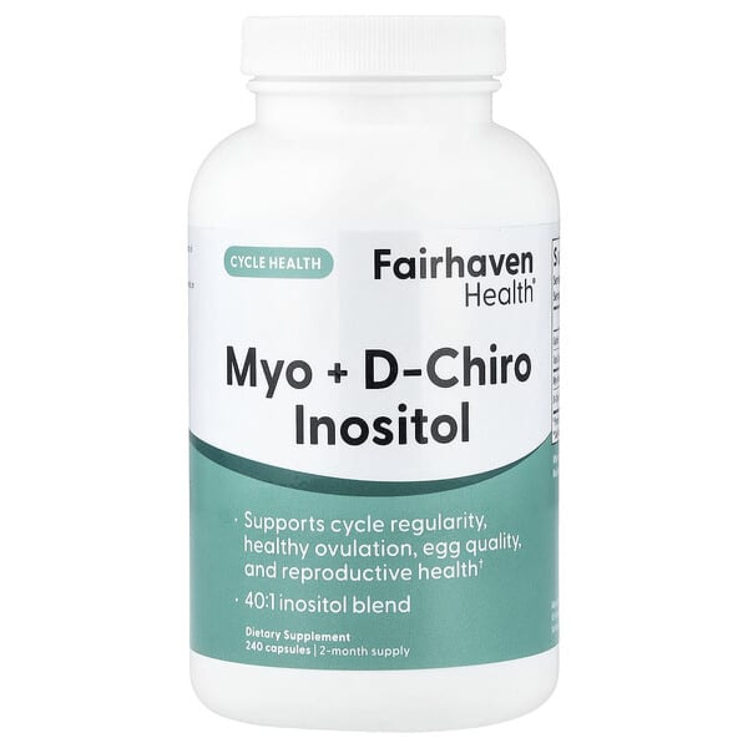Fairhaven Health, мио- и D-хироинозитол, 240 капсул