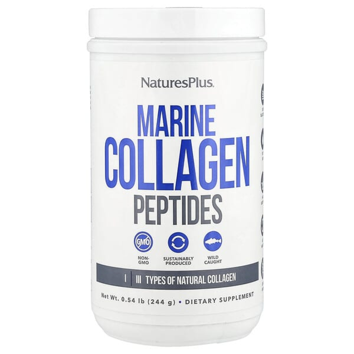 NaturesPlus, пептиды морского коллагена, 244 г (0,54 фунта)
