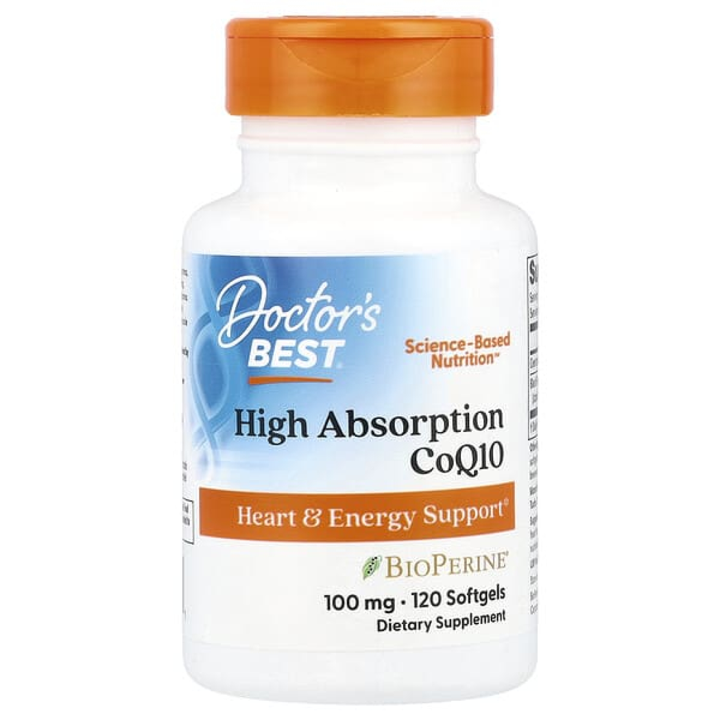 Doctor's Best, легкоусвояемый коэнзим Q10, 100 мг, 120 капсул