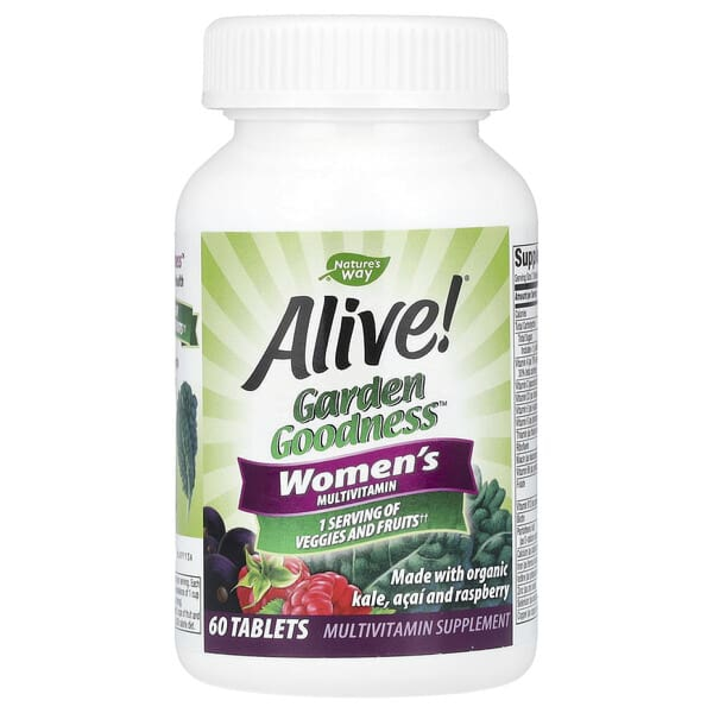 Nature's Way, Alive! Garden Goodness, мультивитамины для женщин, 60 таблеток