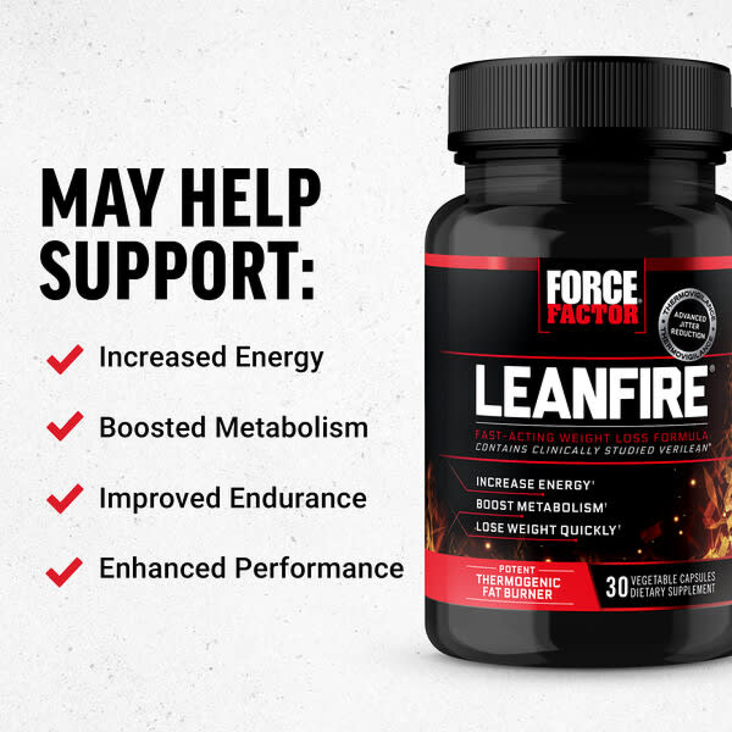 Force Factor, LeanFire®, 30 растительных капсул