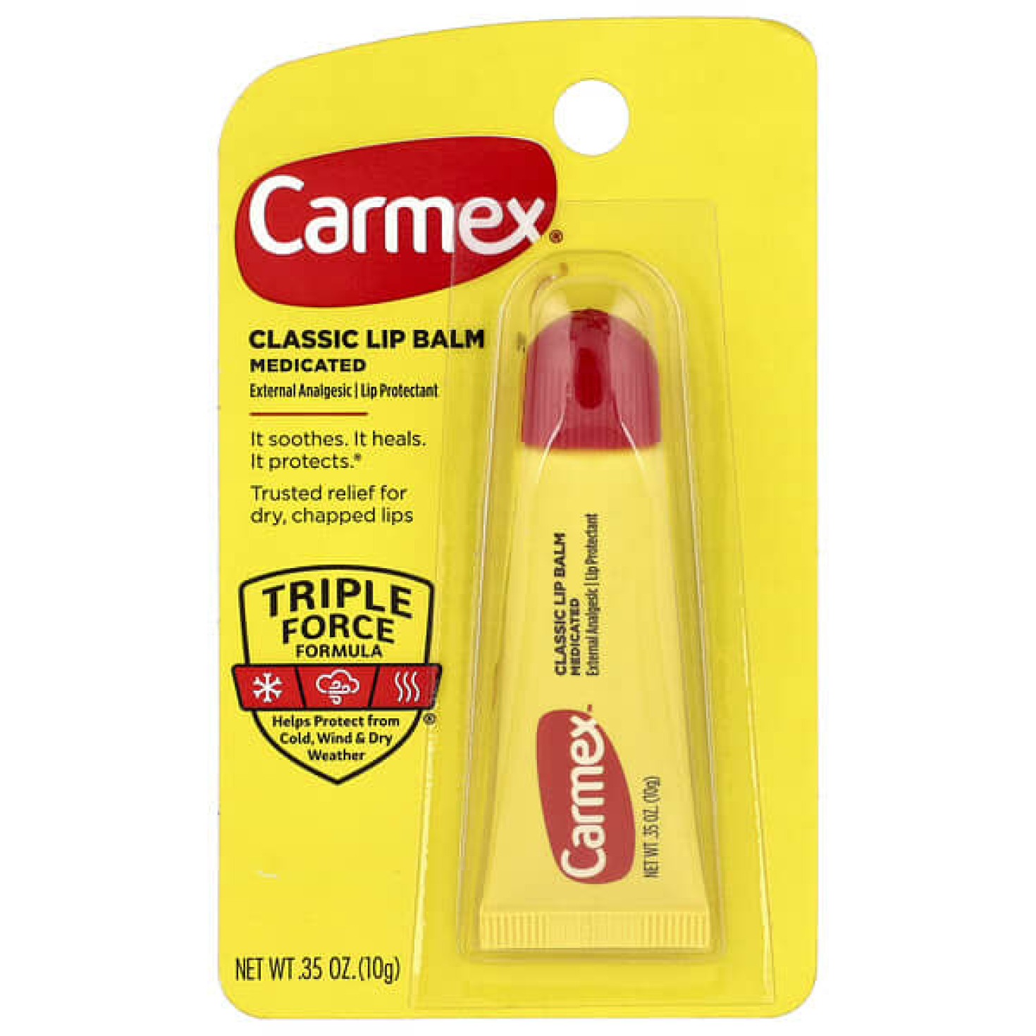 Carmex, Классический бальзам для губ, лечебный, 10 г (0,35 унции)