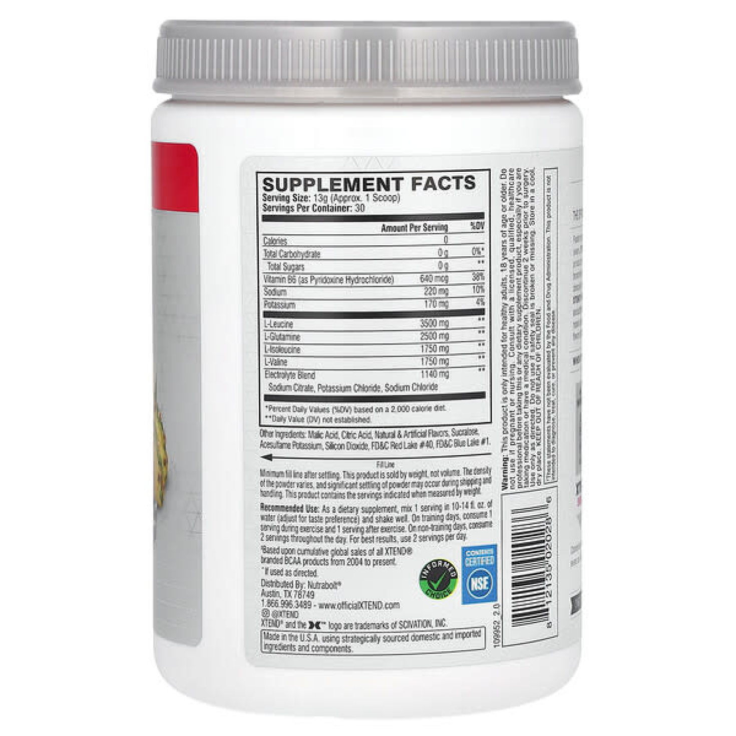 XTEND, The Original, 7 г BCAA, фруктовый пунш, 390 г (13,8 унции)