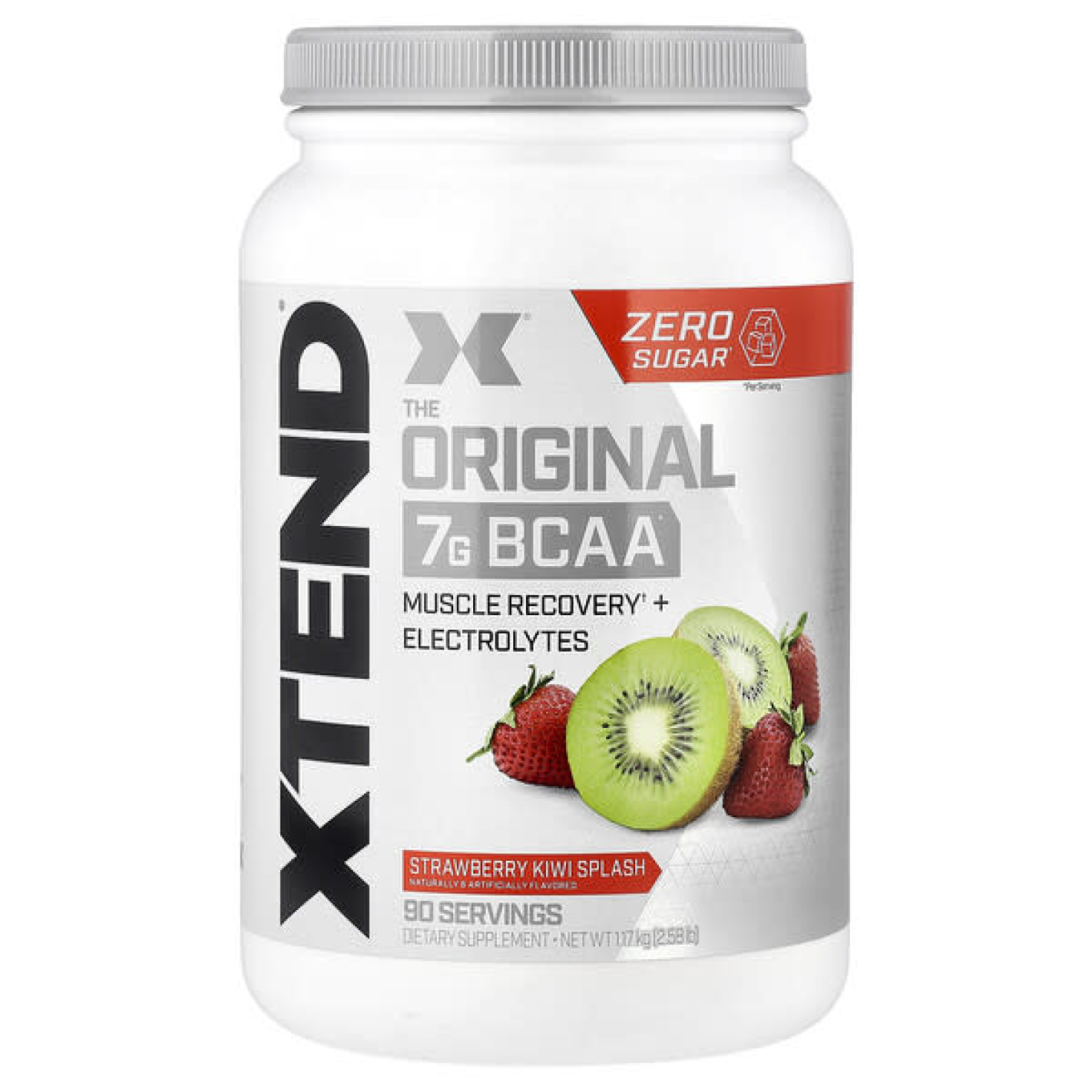 XTEND, The Original, 7 г аминокислот с разветвленной цепью (BCAA), со вкусом клубники и киви, 1,26 кг (2,78 фунта)