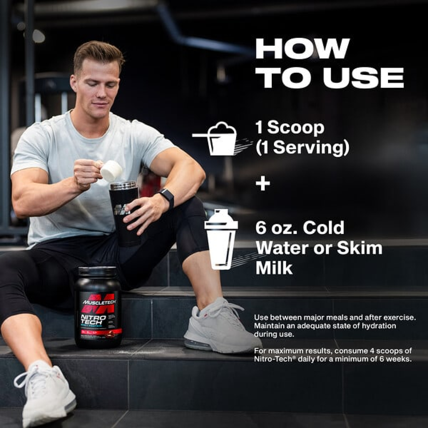 MuscleTech, Nitro-Tech ™ Whey Protein, ванильный крем, 1 кг (2,21 фунта)