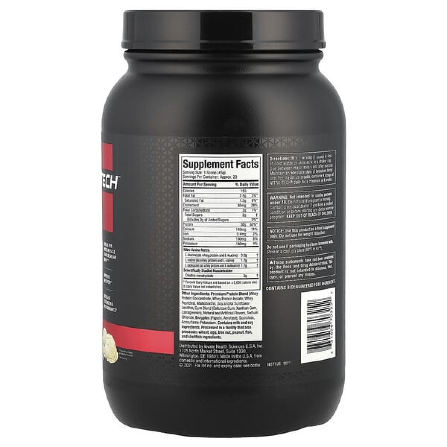 MuscleTech, Nitro-Tech ™ Whey Protein, ванильный крем, 1 кг (2,21 фунта)