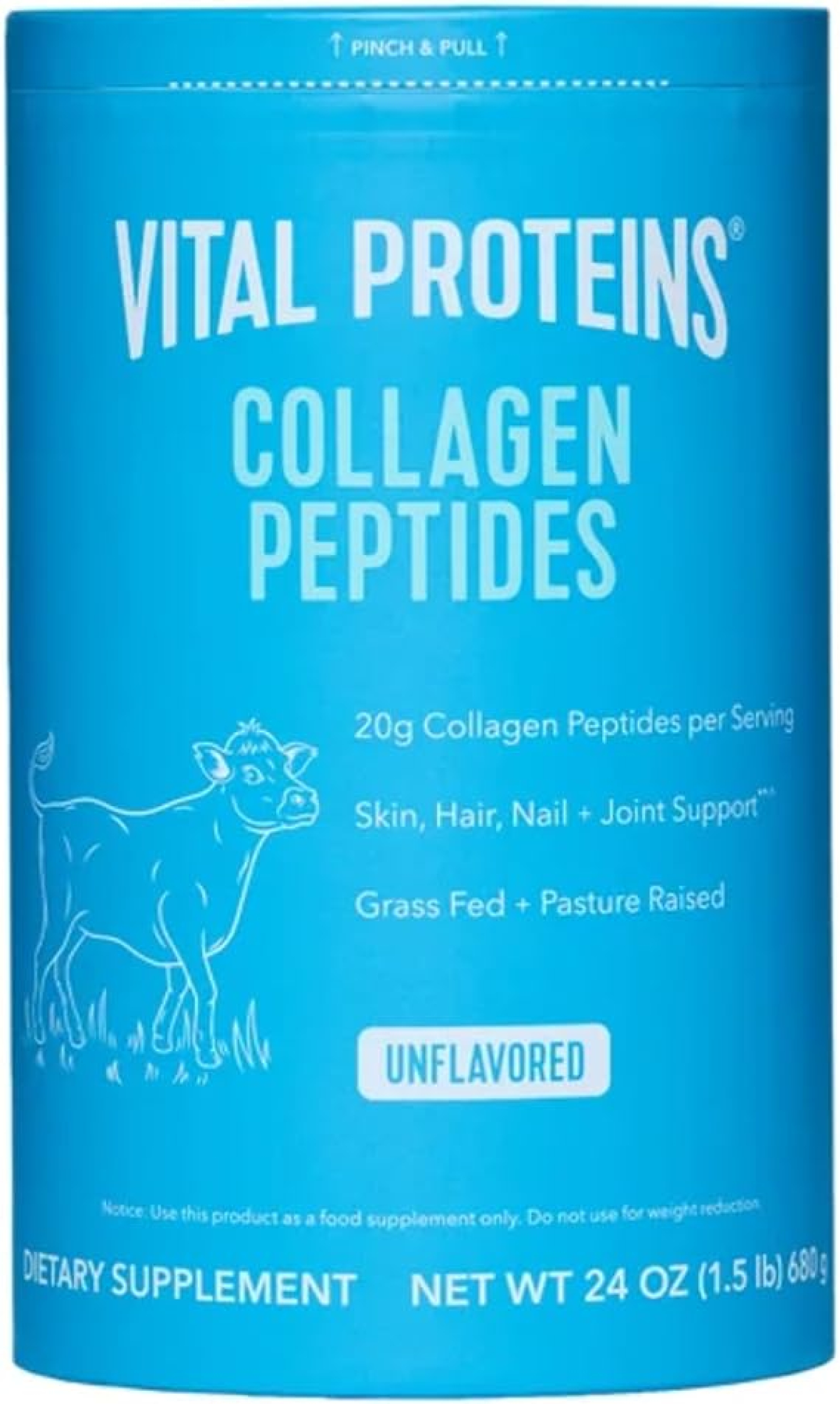 Vital Proteins, пептиды коллагена, без вкусовых добавок, 680gr
