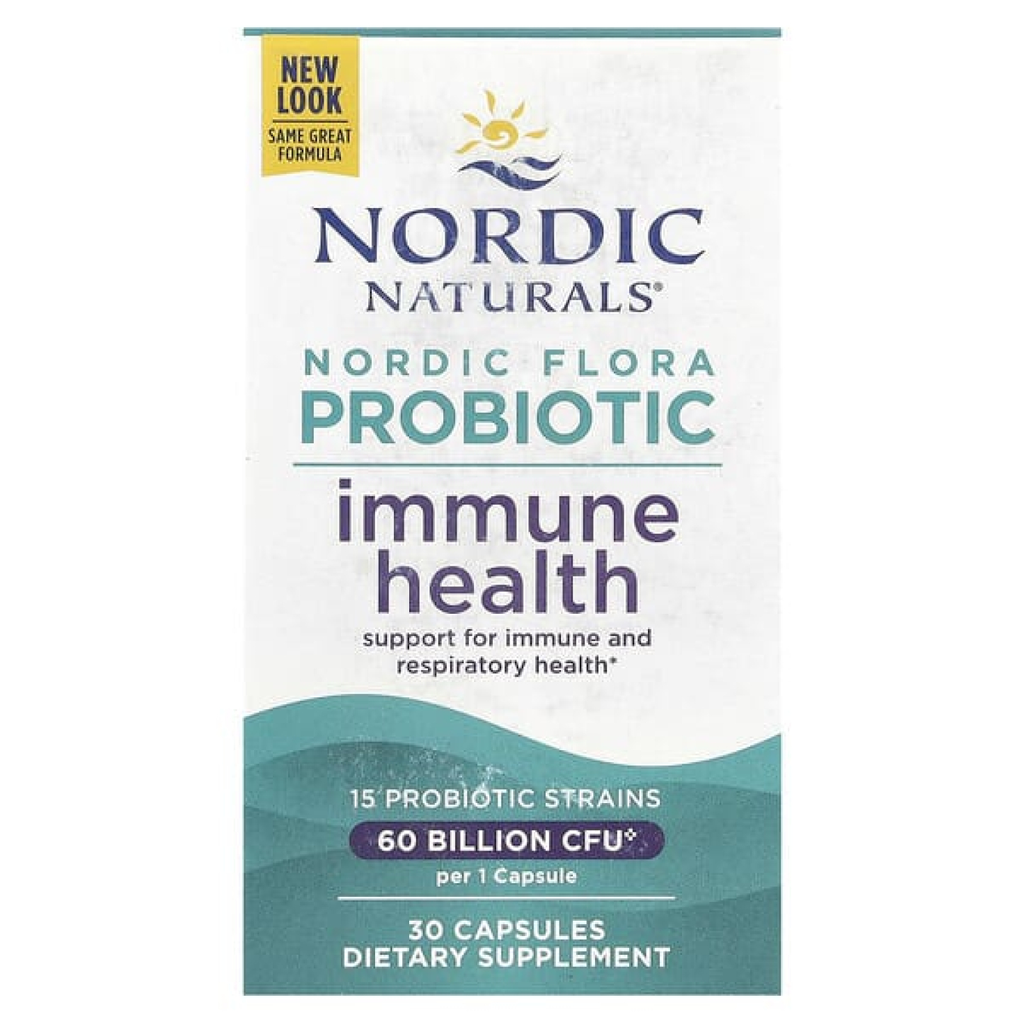 Nordic Naturals, Nordic Flora Probiotic, для поддержания здоровья иммунной системы, 60 млрд КОЕ, 30 капсул