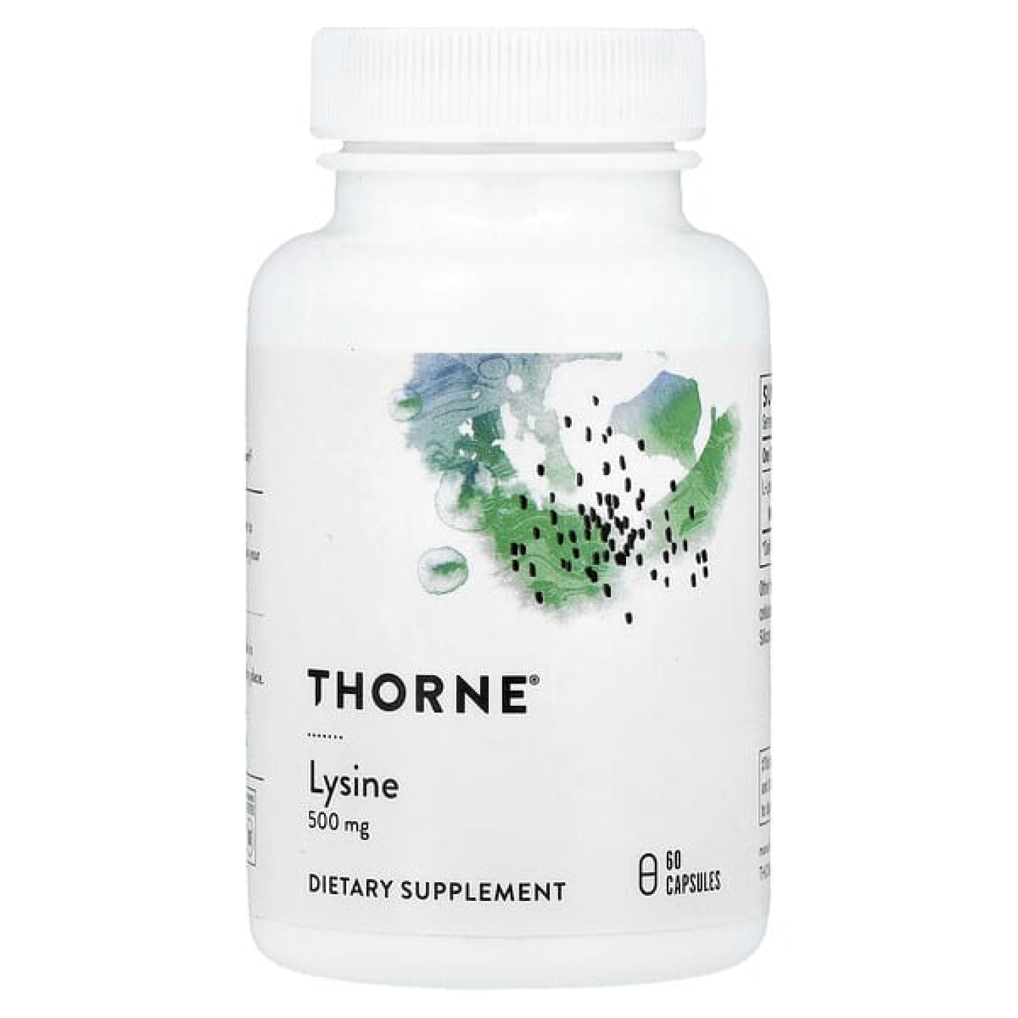 Thorne, L-лизин, 60 капсул